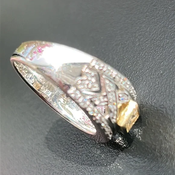 Sold-18K Two Tone Gold 0.50 Ct.Tw. Ladies Ring - Picture 11 of 11